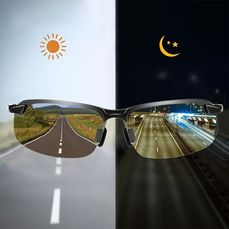 Photochromic Sunglasses | Polarized Lenses with Automatic Light Adjustment | Stylish Design for Clear Vision Day and Night 0