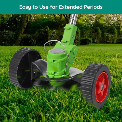 Weed Wacker Cordless 24V, Foldable Grass Trimmer and Edger with Multi Angle Head and Detachable Wheels – image 8