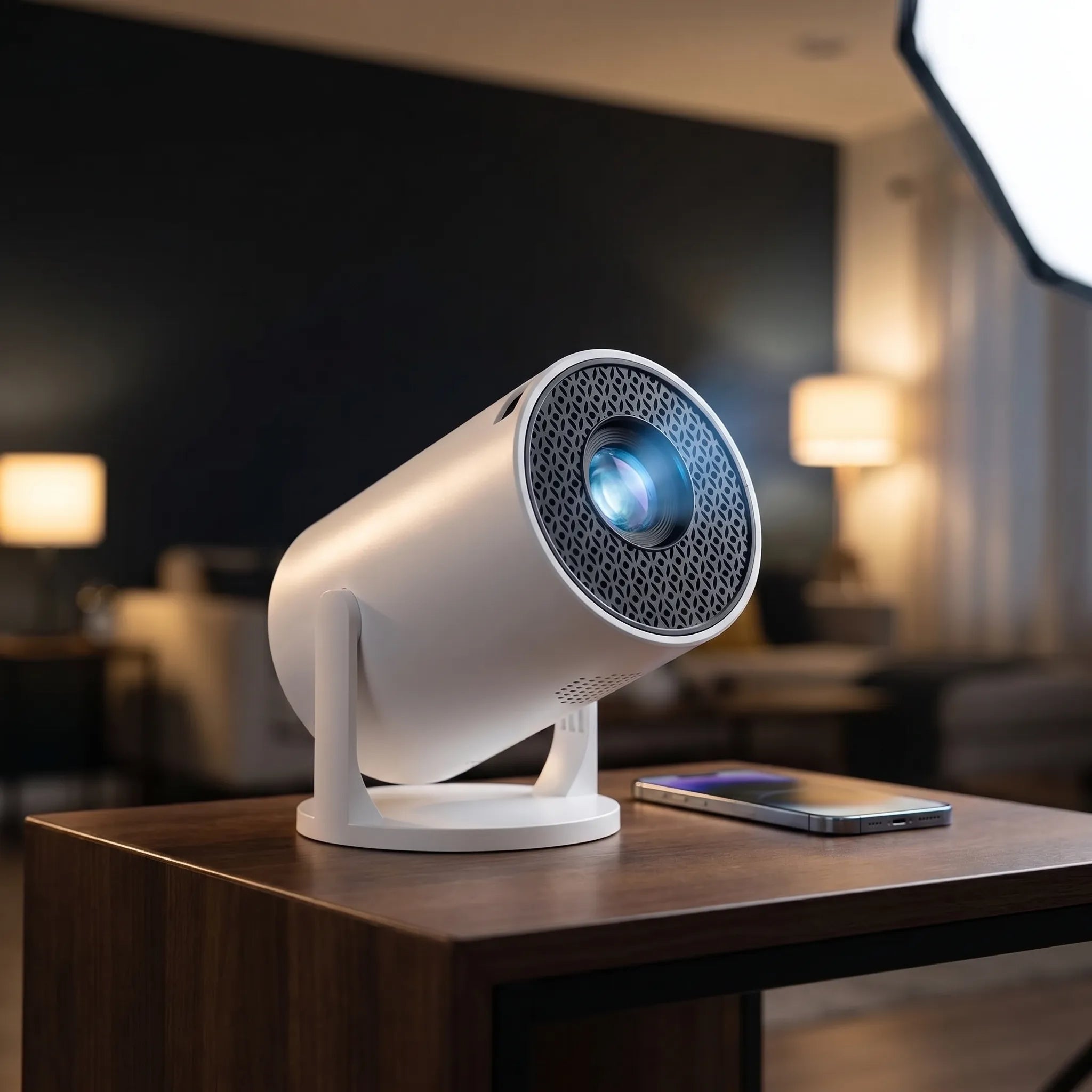 Pivotlux | Rotating Smart Projector with Adjustable Stand | Flexible Viewing for Movies and Streaming 0