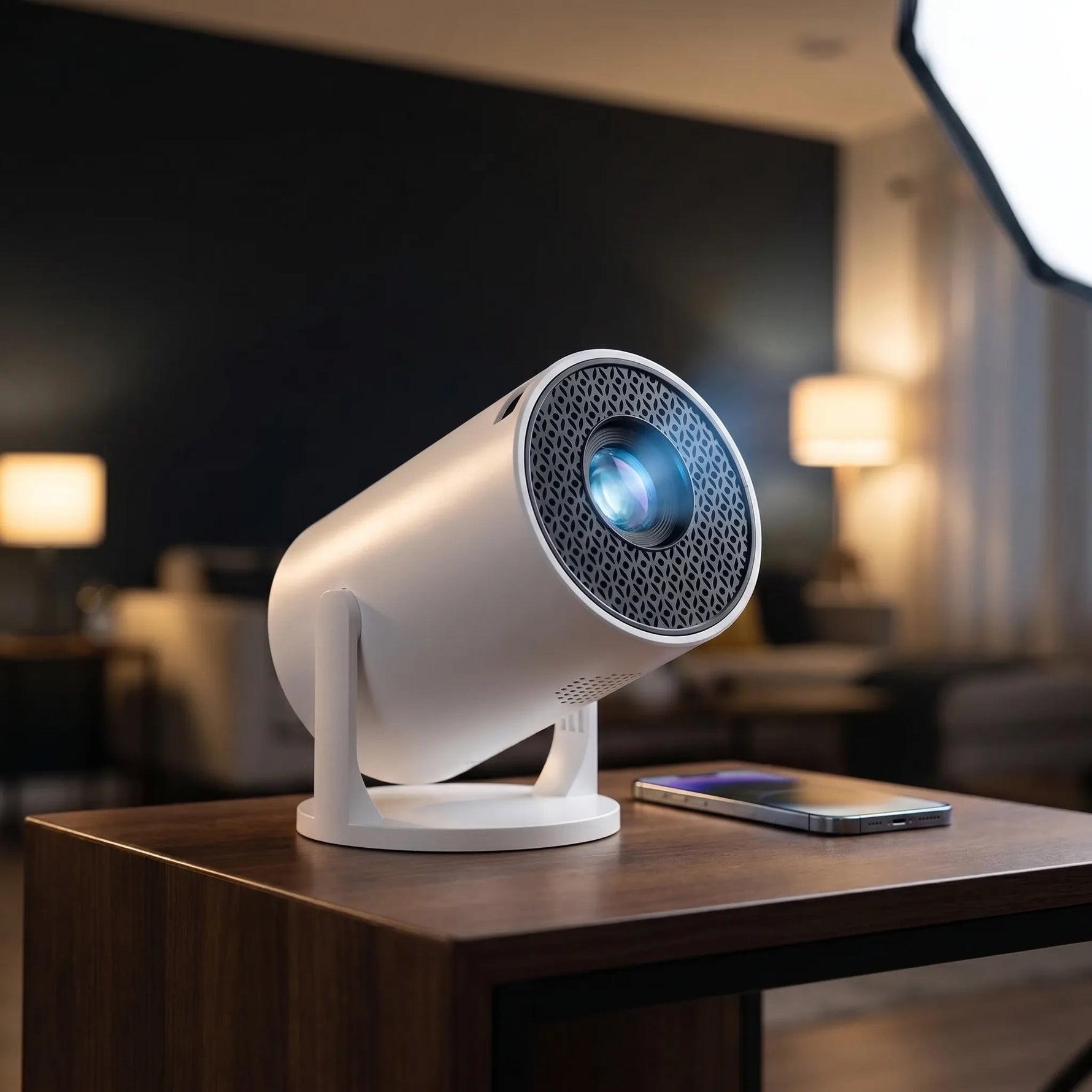 Pivotlux | Rotating Smart Projector with Adjustable Stand | Flexible Viewing for Movies and Streaming 0