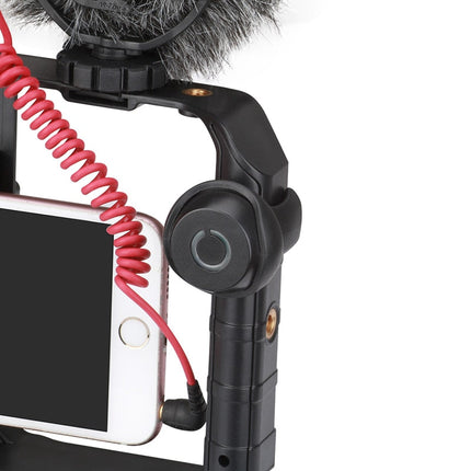 Camera Rig for Smartphone, Handheld Phone Cage with 3 Cold Shoe Mounts for Microphone and Light – image 6