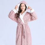 Plush Long Hooded Robe | Soft Fabric Bathrobe for Ultimate Comfort 5