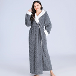 Plush Long Hooded Robe | Soft Fabric Bathrobe for Ultimate Comfort 6