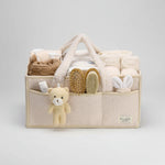 Plush Sherpa Baby Storage Basket | Diaper Caddy Organizer with Adjustable Dividers | Multi-Use Solution for Nursery and Travel 2