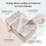 Plush Sherpa Baby Storage Basket | Diaper Caddy Organizer with Adjustable Dividers | Multi-Use Solution for Nursery and Travel 5