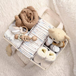 Plush Sherpa Baby Storage Basket | Diaper Caddy Organizer with Adjustable Dividers | Multi-Use Solution for Nursery and Travel 6