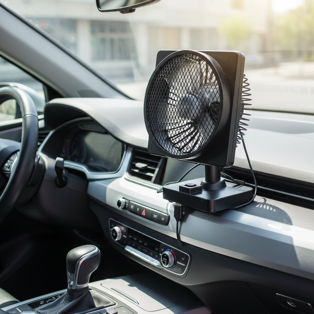 Portable Air Conditioner | 12V USB Car Fan with 360° Adjustable Direction | Efficient Cooling Solution for Comfortable Travel 0