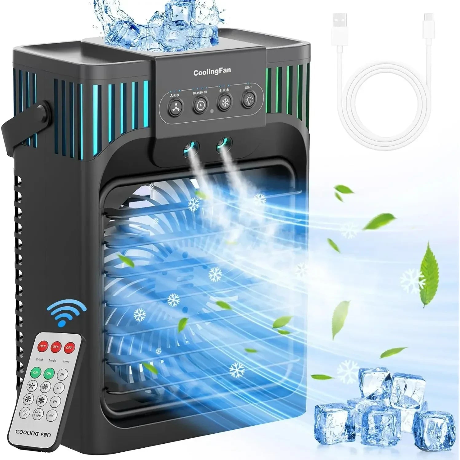 Portable Air Conditioner | Compact Evaporative Cooler with Remote Control | Personal Comfort for Home or Office 0