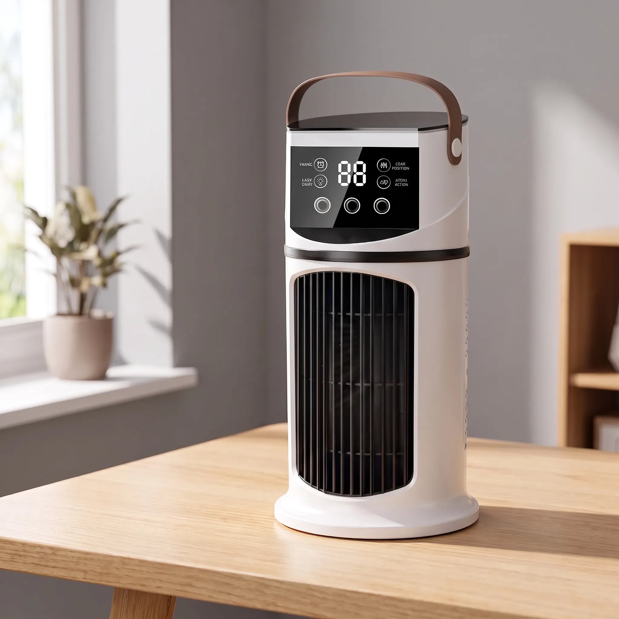Portable Air Cooler | Compact Misting Fan with Quiet Operation | Ideal for Refreshing Workspaces 0