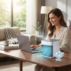 Mini Air Conditioner, Small Portable Cooler with Ice Tray and USB Fan, Quiet Air Conditioner for Bedroom and Office