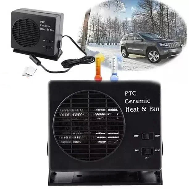 Portable Car Heater | 12V Electric Heater Fan with Adjustable Thermostat | Compact Defroster for Winter Comfort 5
