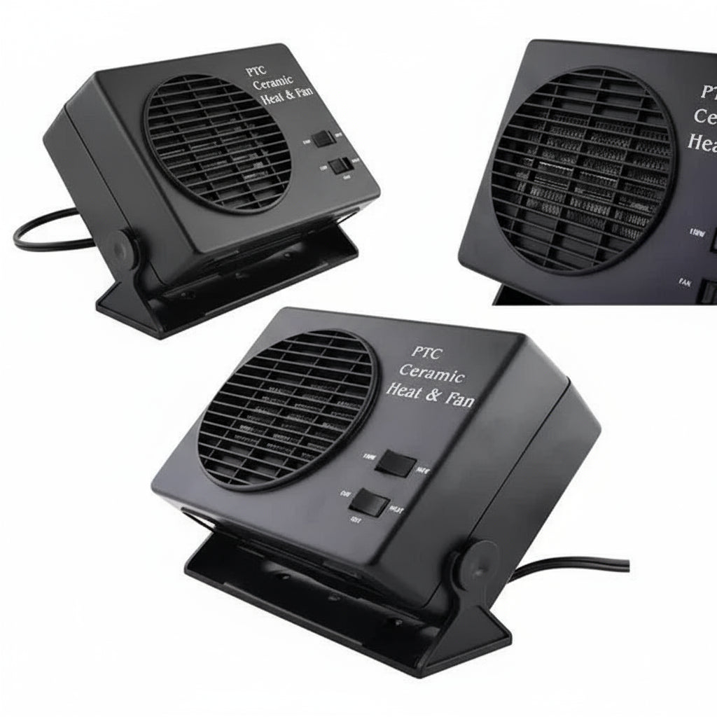 Portable Car Heater | 12V Electric Heater Fan with Adjustable Thermostat | Compact Defroster for Winter Comfort 6