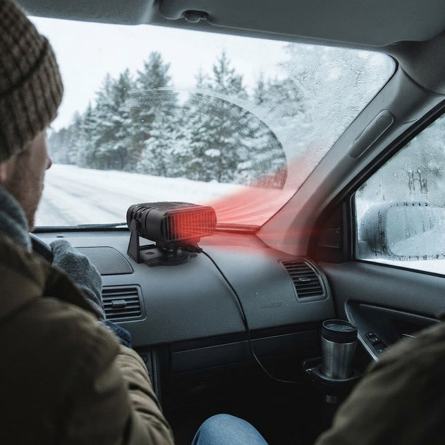 Portable Car Heater for Winter, Car Defroster for Windshield, 12V Car Heater with Cooling Fan