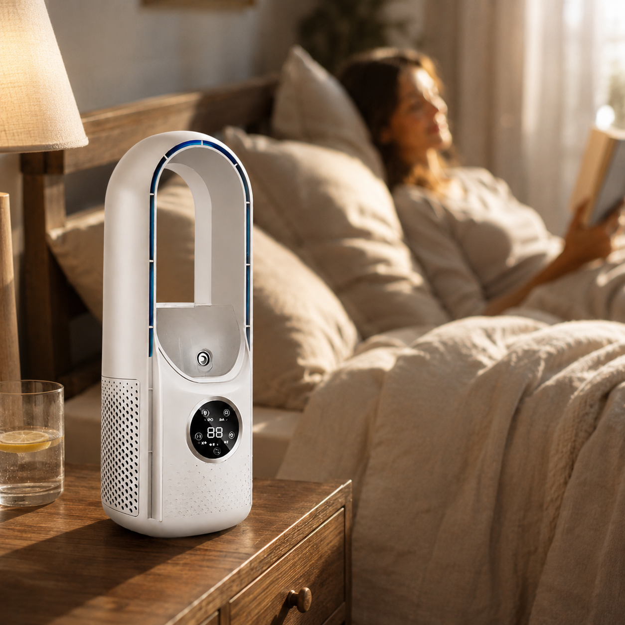 Portable Cooling Fan | Bladeless Tower Fan with Sleep Mode | Compact Design for Personal Comfort 5