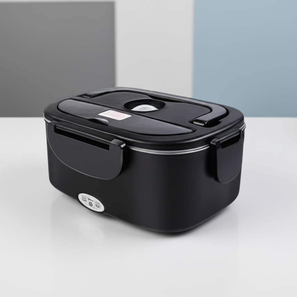Portable Electric Lunch Box with Removable Stainless Steel Container | Convenient Heated Food Warmer for On-the-Go Meals 0