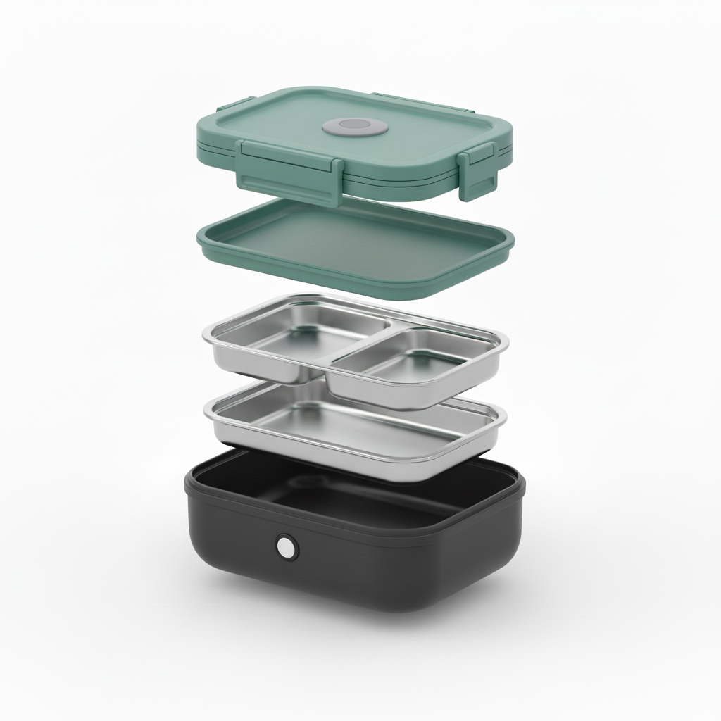 Portable Electric Lunch Box with Removable Stainless Steel Container | Convenient Heated Food Warmer for On-the-Go Meals 4