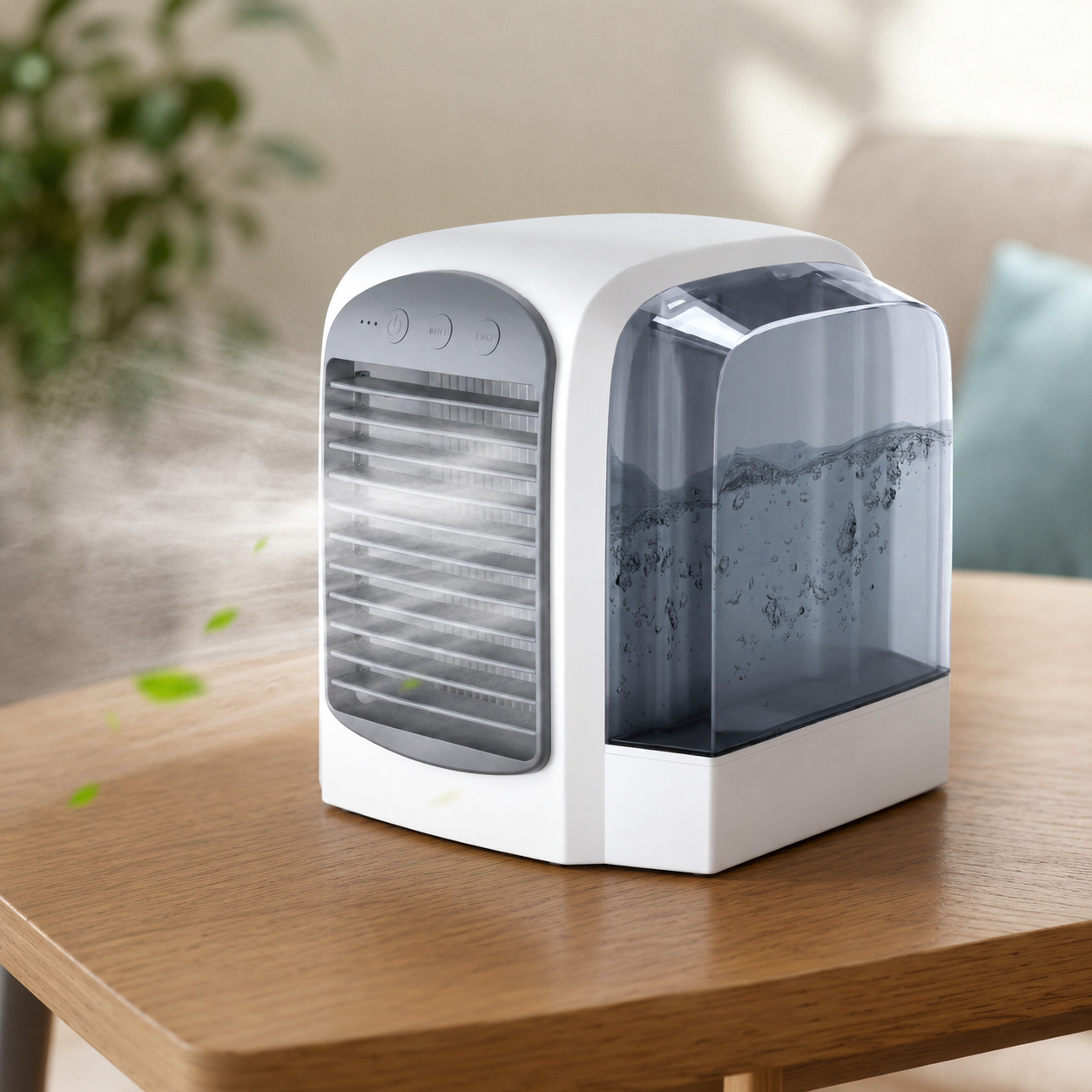 Portable Evaporative Cooler Fan with Oscillation & Quiet Operation | Compact Design for Personal Comfort 0