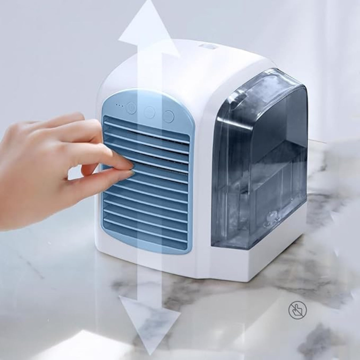 Portable Evaporative Cooler Fan with Oscillation & Quiet Operation | Compact Design for Personal Comfort 4