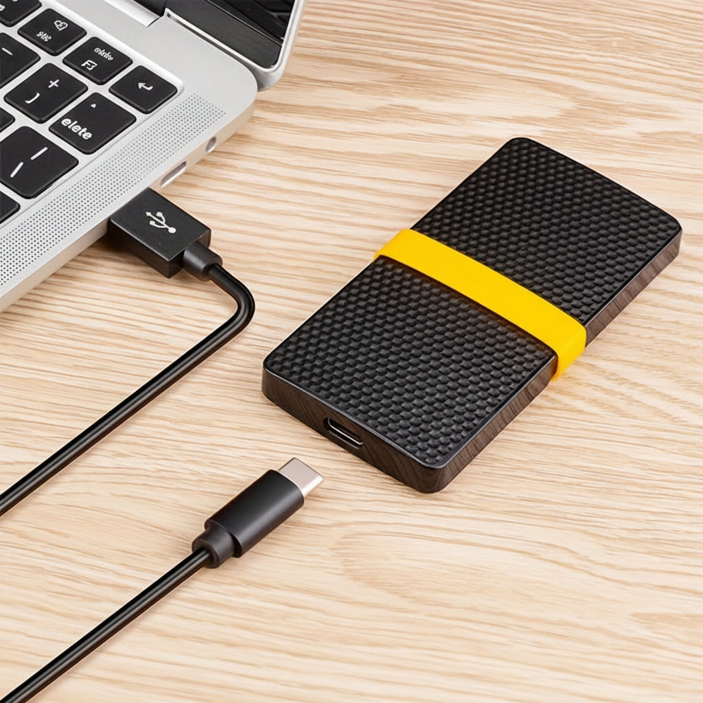 Portable External Hard Drive with USB Type-C | Slim SSD for Effortless Tablet Storage 0