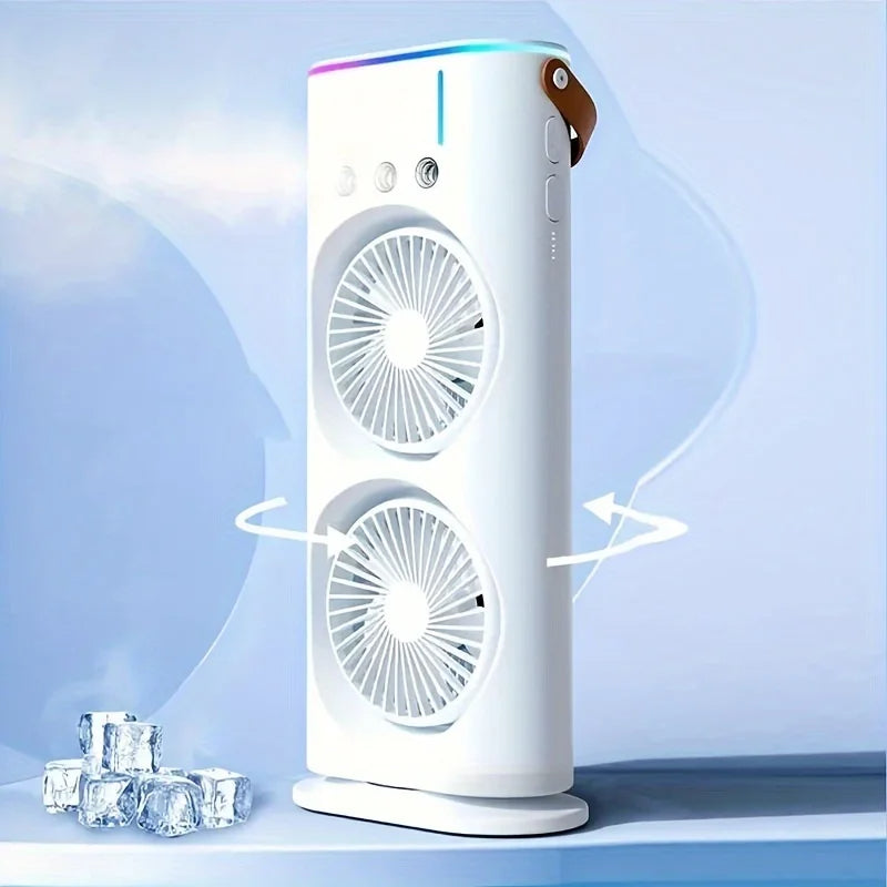 Portable Fan Series | Battery Operated Hand Held Fan with Mist Function | USB Rechargeable for Personal Cooling 0
