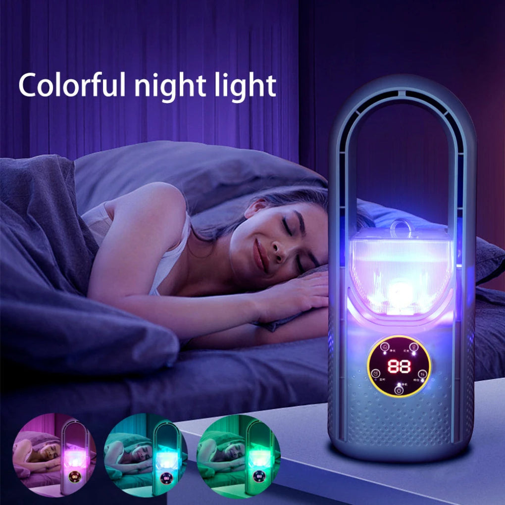 Portable Fan | Bladeless Personal Fan with Adjustable Airflow & LED Display | Safe, Quiet Cooling for Home and Travel 0