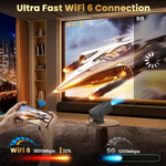 Portable Mini Projector | 1080P Wireless Streaming with Compact Design | Perfect for Home Entertainment and Travel 4
