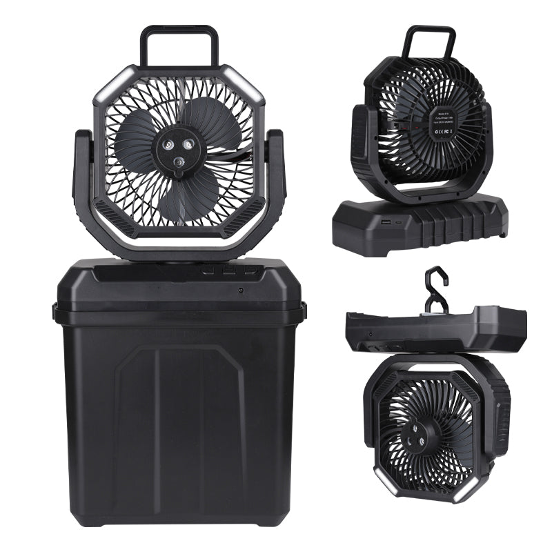 Portable Mist Fan | 4-in-1 Camping Fan with 6L Bucket for Outdoor Comfort 8