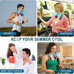 Portable Neck Fan | 360° Bladeless Air Conditioner with Adjustable Speeds | Hands-Free Cooling for Outdoor Comfort 4
