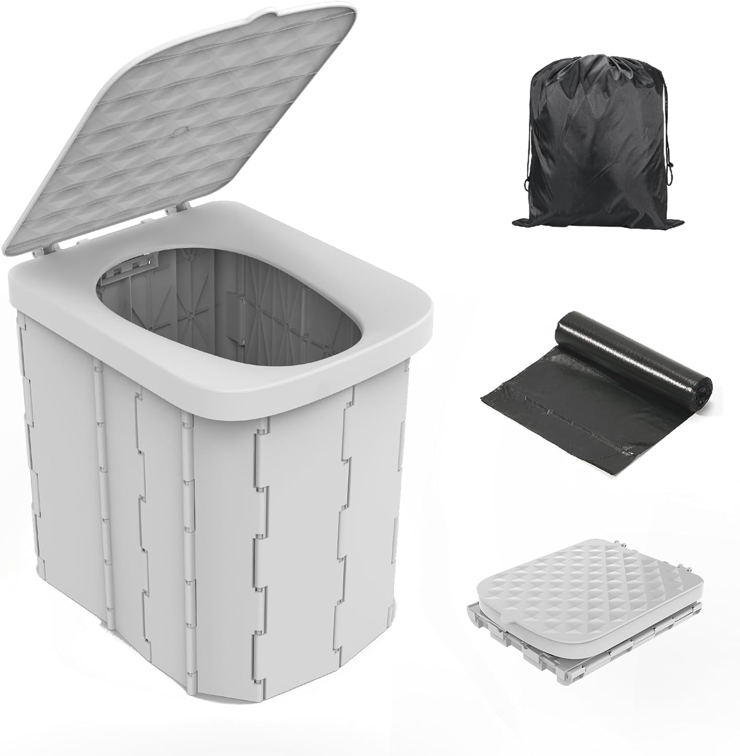 Portable Outdoor Toilet for Camping with Ergonomic Design | Compact & Lightweight for Easy Transport 0