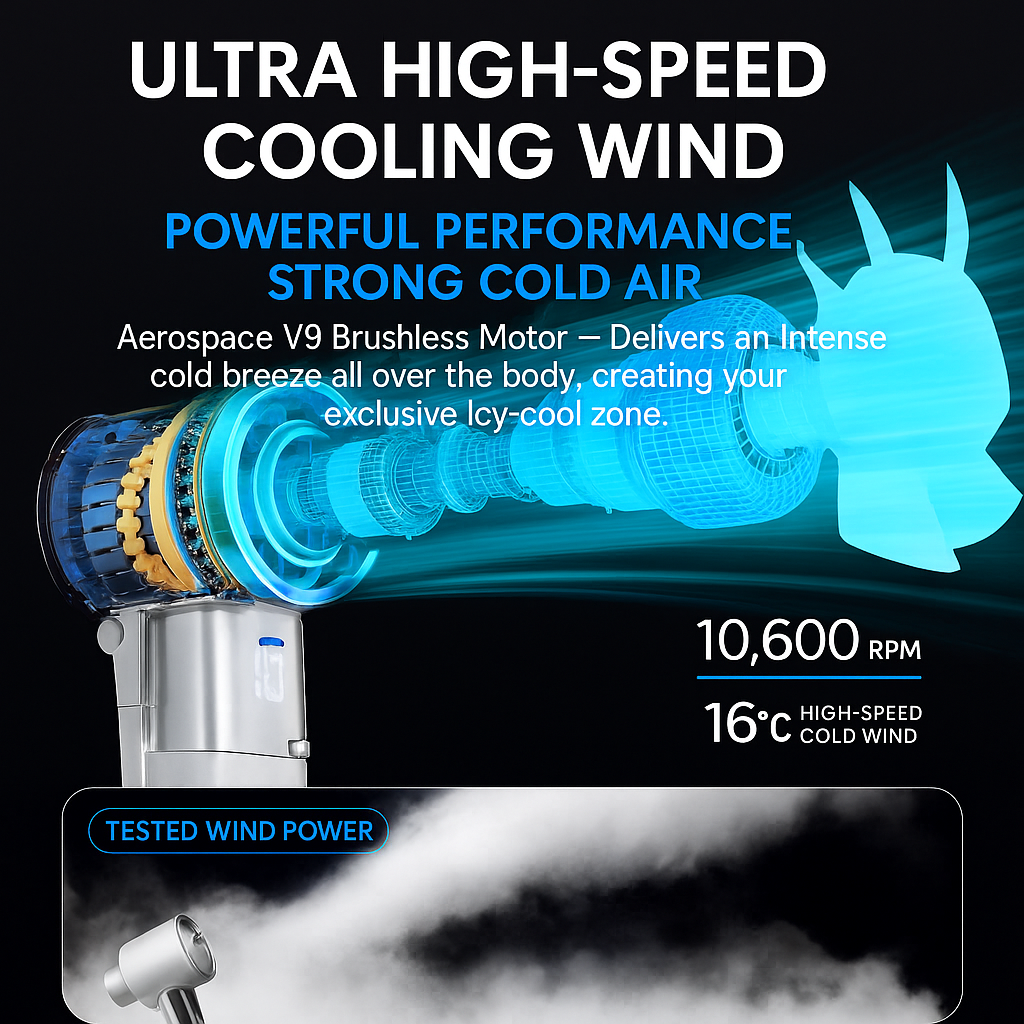 Portable Power Bank Fan | Hand Held Battery Operated Fan with Adjustable Airflow | Personal Cooling Solution for On-the-Go Comfort 1