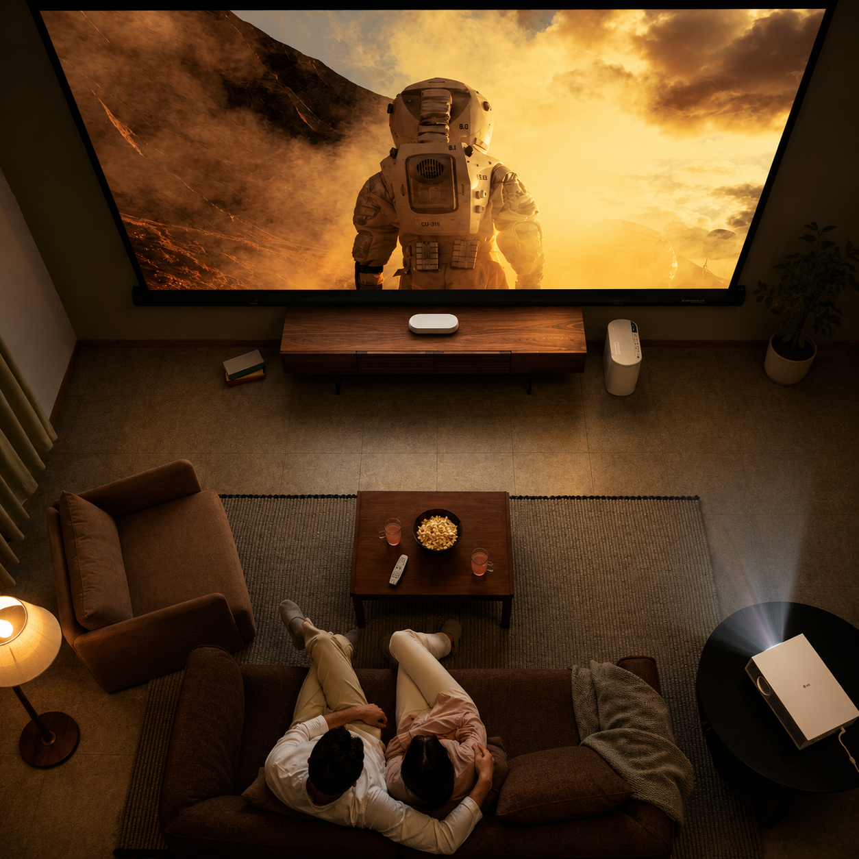 Portable Projector Mini | 1080p HDMI Projector with WiFi 6 Connectivity | Compact Design for Home Entertainment 0