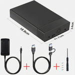 Portable SSD Enclosure | USB 3.0 SATA Adapter with Fast 5Gbps Transfer | Compatible with 2.5 & 3.5 Inch Drives for Storage Expansion 3
