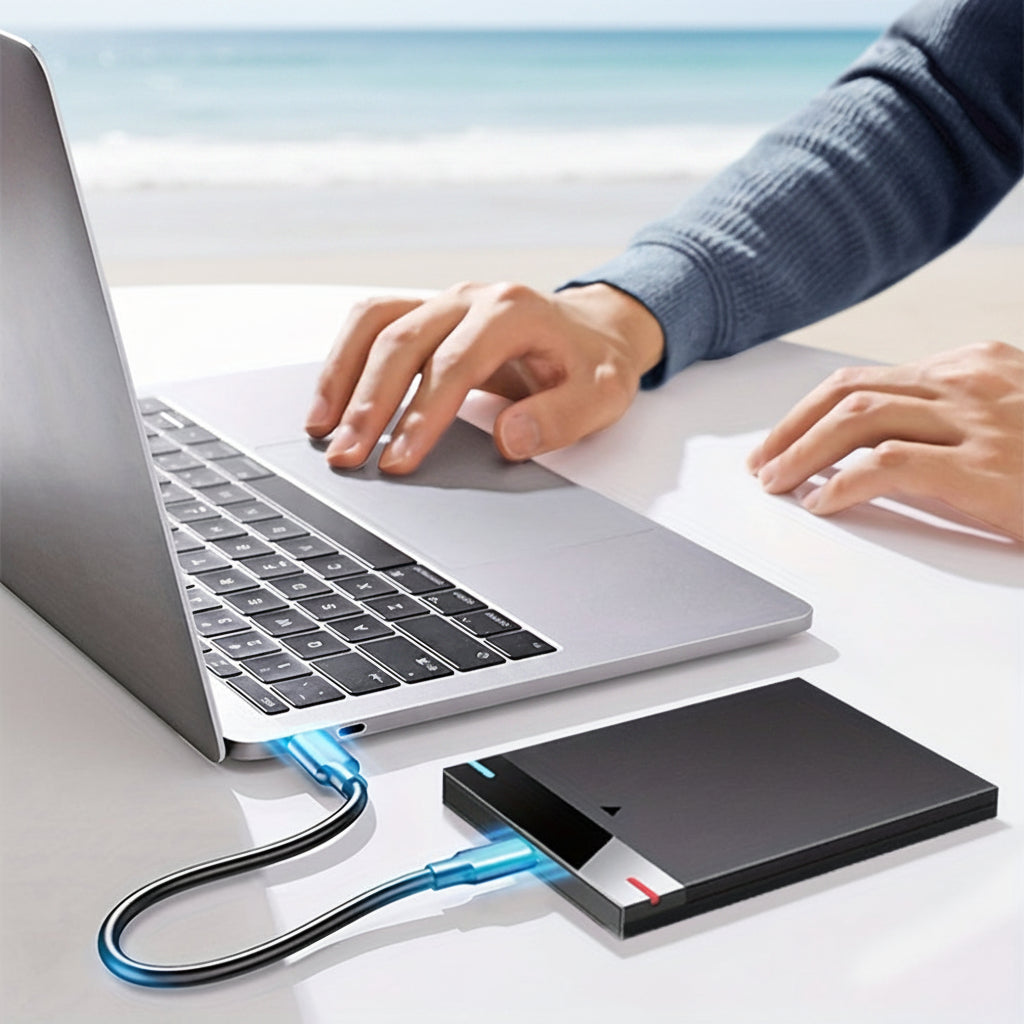 Portable SSD Storage Drive | 320GB External Hard Drive with Slim Design | Easy File Backup for Home and Travel 0