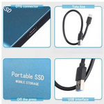 Portable SSD | 128GB External Hard Drive with High-Speed Transfer | Compact Design for Fast File Storage 4
