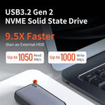 Portable SSD | 512GB External Hard Drive with 1050MB/s Transfer Speed | Compact Storage Solution for Fast File Access 1