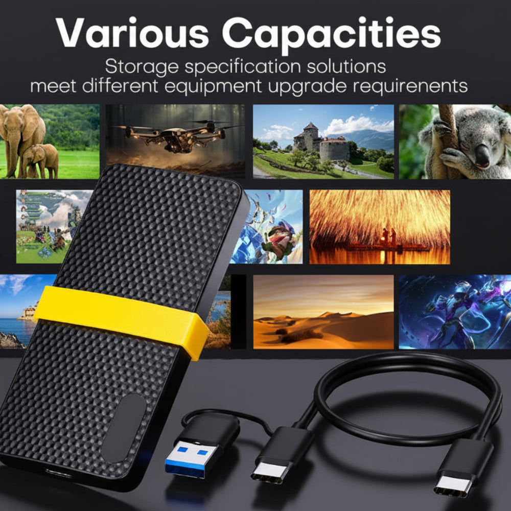Portable SSD | External Hard Drive with USB 3.1 Type C | Compact Design for Quick Data Access 4