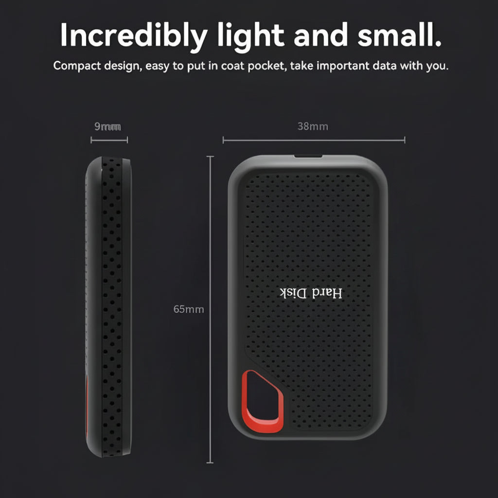 Portable SSD | High-Speed External Hard Drive with USB-C Connection | Compact & Durable Storage Solution for Fast File Transfers 7