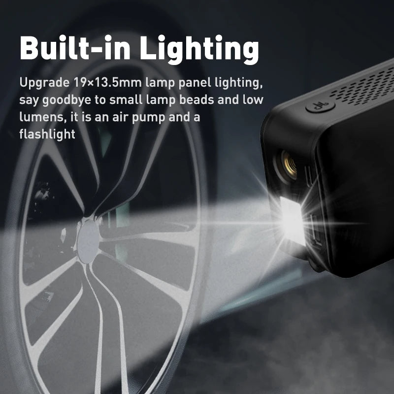 Portable Tire Inflator | Rechargeable Air Compressor with LED Display | Fast Inflation for Cars, Bikes & Sports Equipment 4
