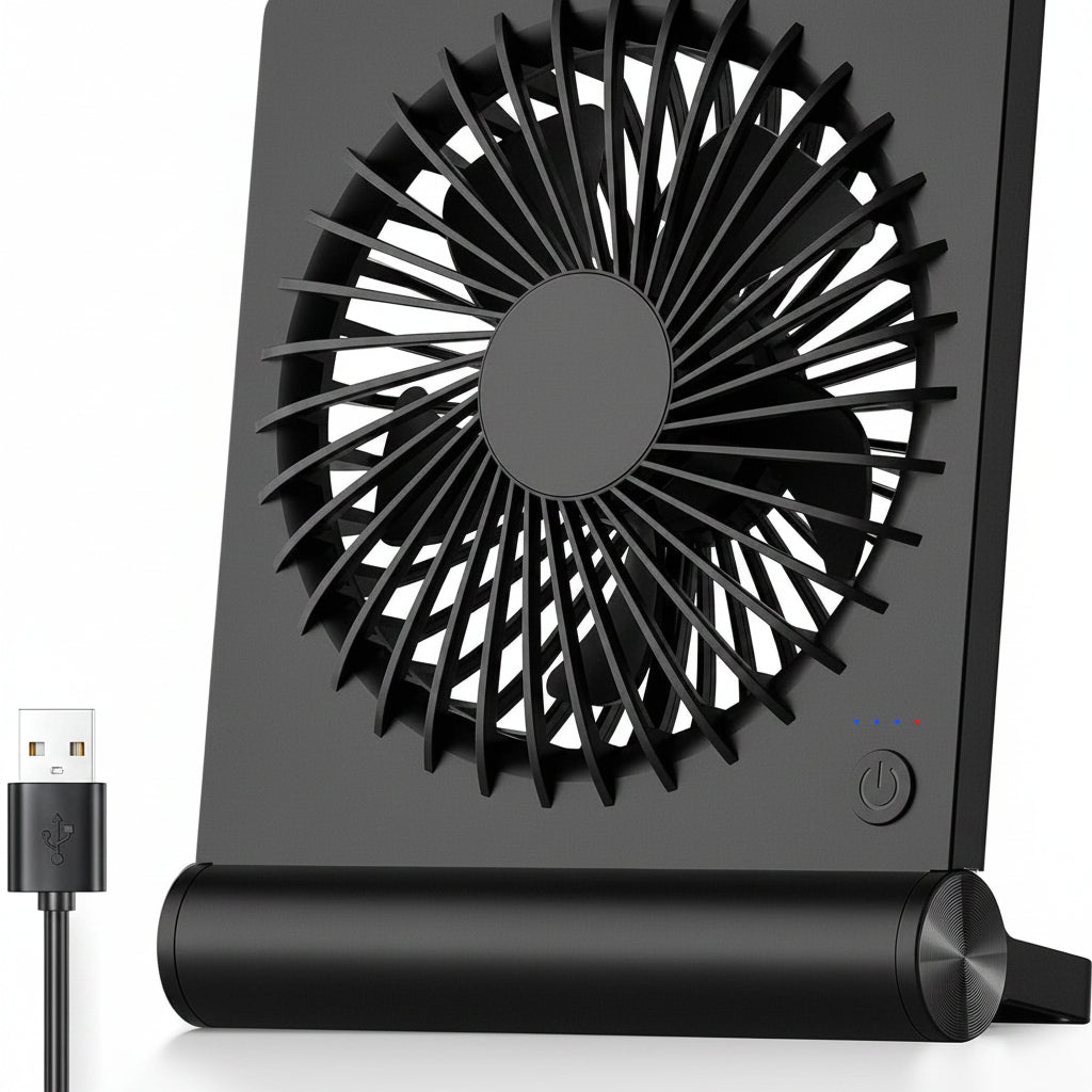 Portable USB Table Fan | Compact Foldable Design with Quiet Operation for Personal Cooling 0