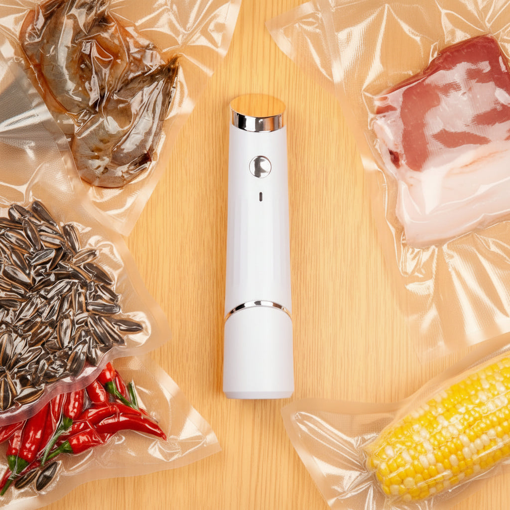 Portable Vacuum Sealer Machine with USB Rechargeable Design | Compact Food Saver for Freshness and Meal Prep 0