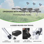 Portable Walking Stick | 2-in-1 Folding Cane with Adjustable Height | Lightweight Aluminum Design for Outdoor Comfort 6