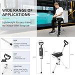 Portable Walking Stick | 2-in-1 Folding Cane with Adjustable Height | Lightweight Aluminum Design for Outdoor Comfort 7