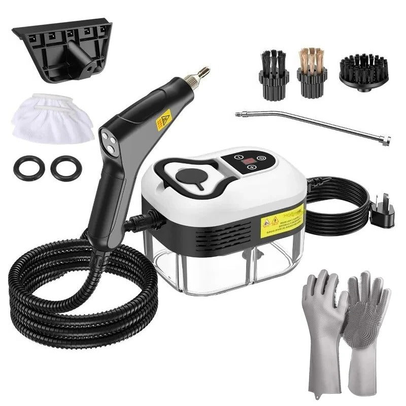 Power Clean | 2500W High Pressure Steam Cleaner with 5 Brush Heads | Multi-Purpose Tool for Deep Cleaning Home and Vehicle 0