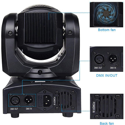 Stage Lights, LED Moving Head Light with DMX and Sound Activated Modes – image 8