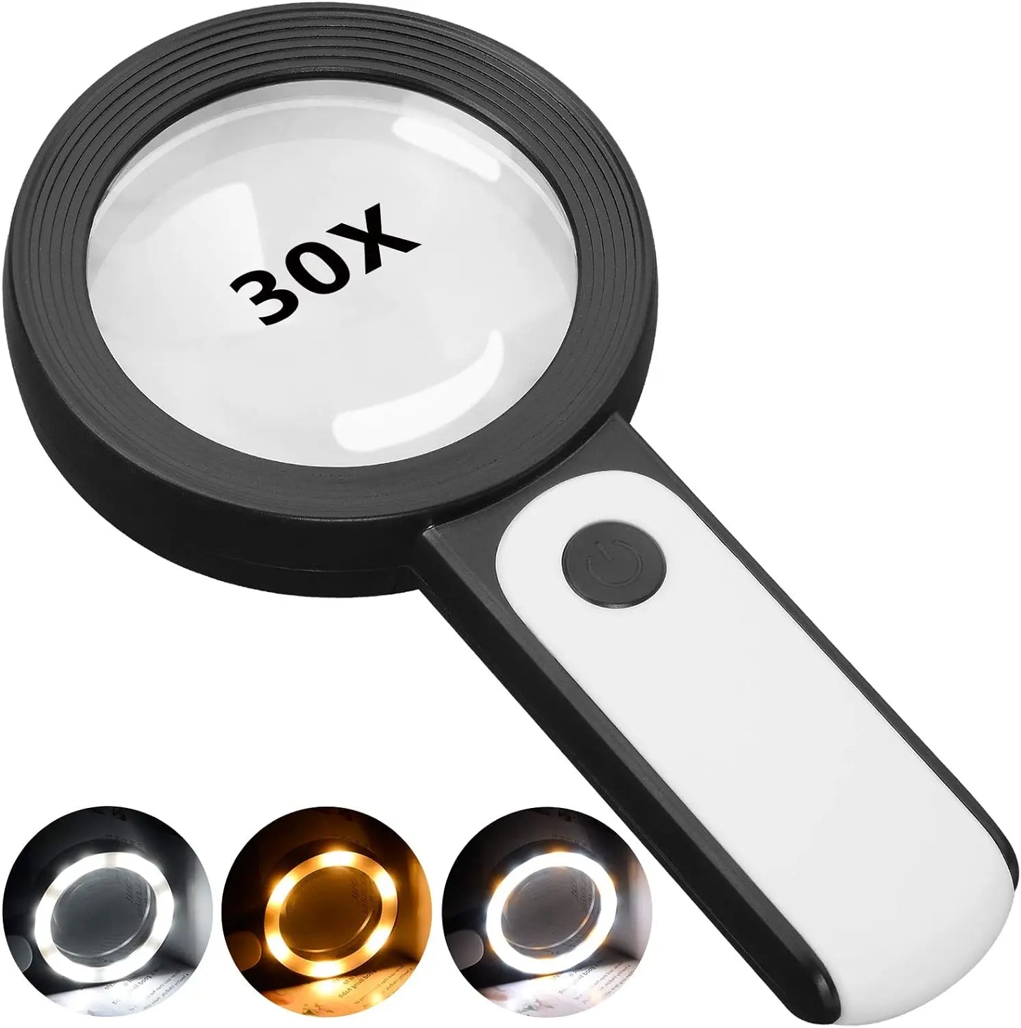 Precision Magnifying Glass | 30x Magnification with LED Lighting for Detailed Observation 0