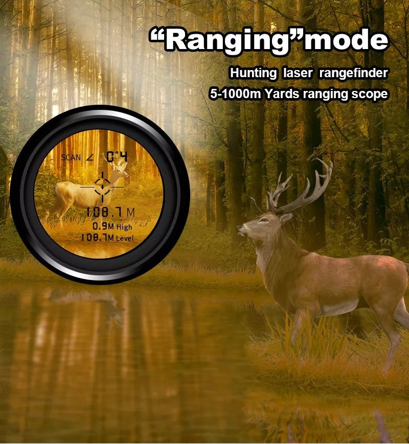 Precision Range Finder | 1000 Yards Laser Range Finder with 6.5X Magnification | Compact & Weatherproof for Accurate Measurements 7