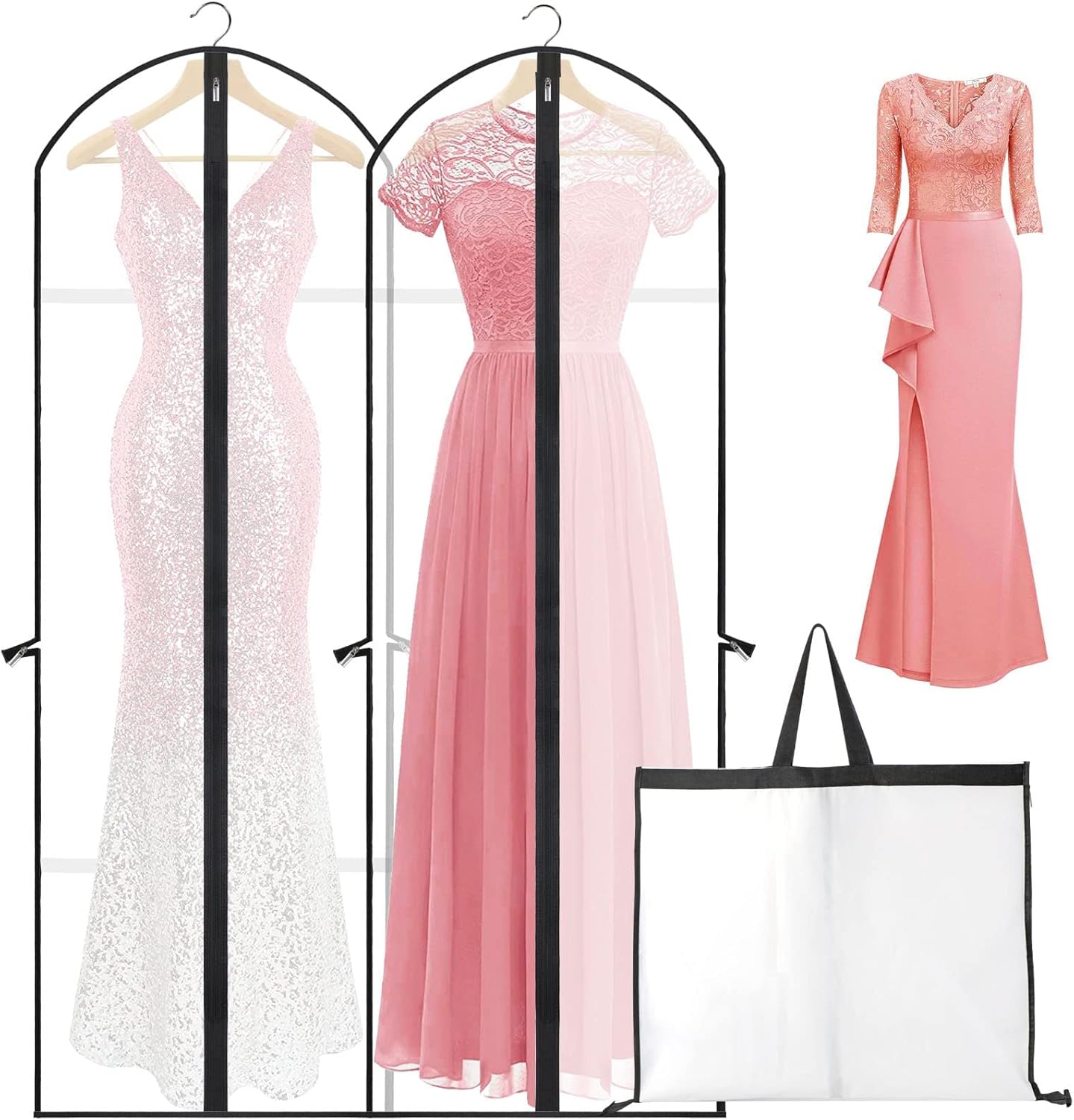 Premium Garment Bag | Extra-Long Dress Cover with Full-Length Zipper | Durable Protection for Formalwear 5