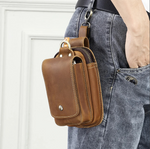 Premium Leather Waist Bag for Men with Adjustable Strap | Stylish & Durable Storage Solution for Essentials 3