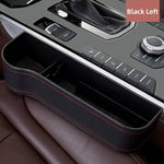 Premium Leather | Car Seat Organizer with Cup Holder & Gap Prevention | Back Seat Car Organizer for Extra Storage 0