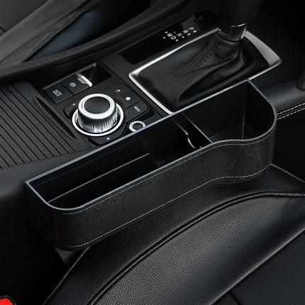 Premium Leather | Car Seat Organizer with Cup Holder & Gap Prevention | Back Seat Car Organizer for Extra Storage 11
